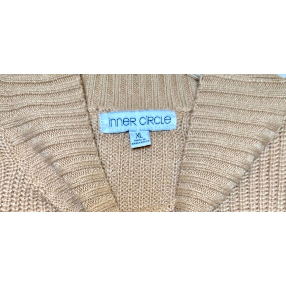 INNER CIRCLE Long Sleeve Sweater LARGE 100% Acrylic Button accents - Picture 4 of 5